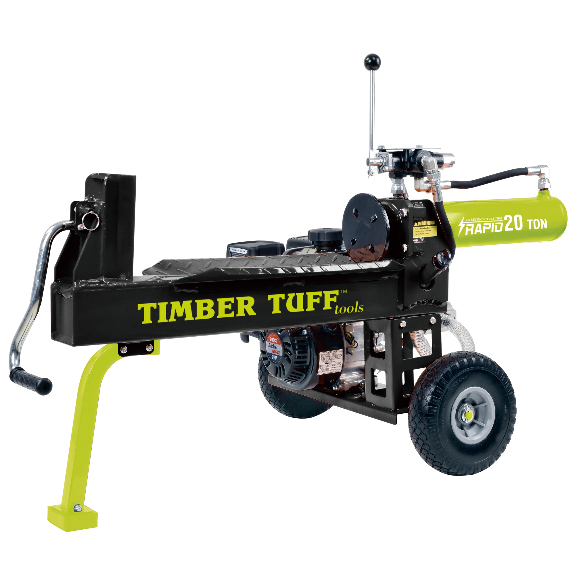 Timber Tuff Tools, 20 Ton Gas-Powered Hydraulic Log Splitter, Max. Log Diameter 16in., Max. Log Length 20.5in., Model# TMS-20TLS